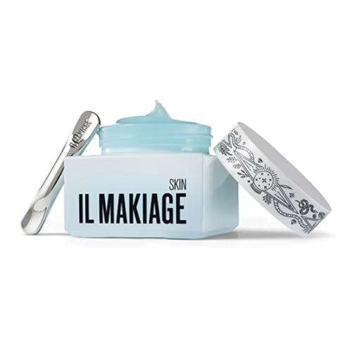 IL MAKIAGE Power Lift Plumping Cream - Vegan Collagen, Retinol, Adenosine - Advanced Anti-Aging & Priming Face Cream with Spatula, 1.69 fl oz