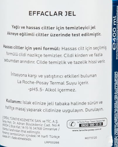 La Roche-Posay Effaclar Purifying Foaming Gel Cleanser for Oily Skin | With Zinc Pidolate To Remove Excess Oil & Shine | Alcohol Free & Oil Free | Face Wash For Oily Skin | Sensitive Skin Tested