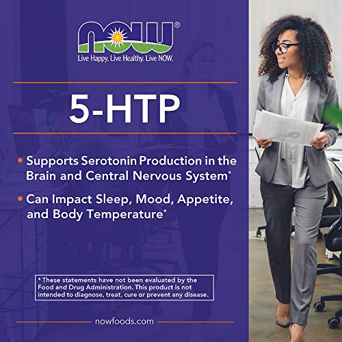 NOW Foods Supplements, 5-HTP (5-hydroxytryptophan) 100 mg, Neurotransmitter Support*, 120 Veg Capsules